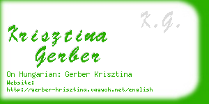 krisztina gerber business card